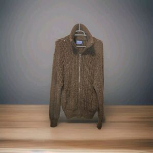 Vintage Pendleton Woolen Mills Sweater Mens L Large 1960's Brown 100% Wool